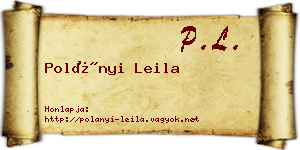 Polányi Leila névjegykártya